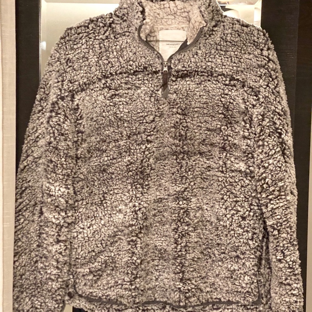 Thread & Supply Fluffy Half Zip PullOver